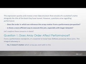 Understanding JSONata Performance: Evaluating join Efficiency in Array Queries