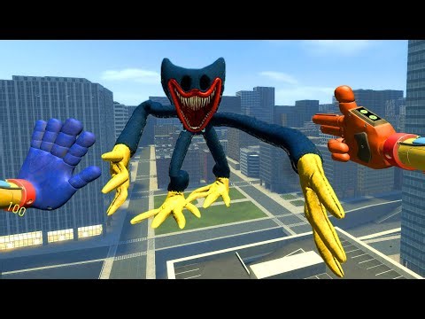 NIGHTMARE HUGGY WUGGY FROM POPPY PLAYTIME APPEARS EVERYWHERE IN THE CITY! | Garry's mod