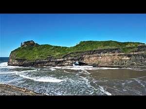 Hole in the Wall, from the air. - Wild Coast, South Africa
