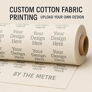 Custom Printed Cotton Fabric by the Metre – Upload Your Own Seamless Pattern Design – Fabric Printing Service - Etsy