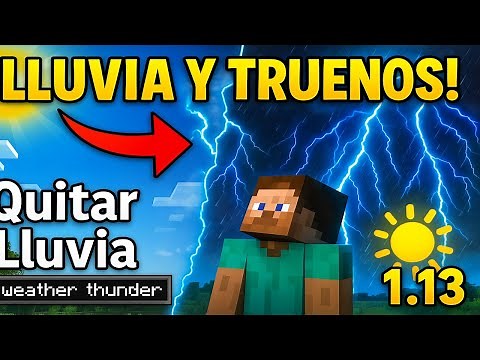⚡ ¡EL COMANDO SECRETO de Minecraft 1.13! Haz que Llueva con Truenos y Quita la Lluvia 😱