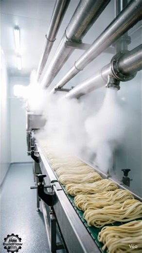 INSIDE Noodles Factory Production Machine | ASMR Processing Sounds #process #factoryproducts #shorts
