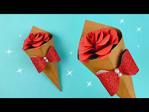 Creating Easy DIY Paper Flower Bouquet Tutorial for Beginners! || Valentines Craft