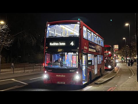 Full Route Visual + Diversion | London Bus Route 4: Blackfriars - Archway | Evoseti VMH2454