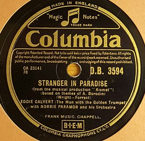 Eddie Calvert With Norrie Paramor And His Orchestra - Stranger In Paradise / Sincerely