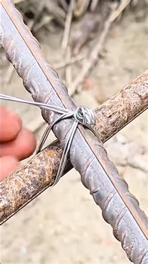 How to Tie Rebar with Wire Like a Pro! Easy Rebar Wire Binding Tutorial 🤙 #craft #handmade #skills