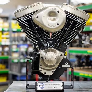 NEW STUFF ALERT - S&S Cycle 60th Anniversary 124” Engine How does a company like S&S Cycle celebrate six decades in business? With a limited edition anniversary engine, of course! We’ve always wanted to do a brushed nickel finish, but realized it would be tough to do in quantity, so we’re only building 60 of these and will never make them again! Based on our V-Series platform with a massive 124” displacement, each Anniversary engine is hand built and serial numbered 1-60 and each includes a matc