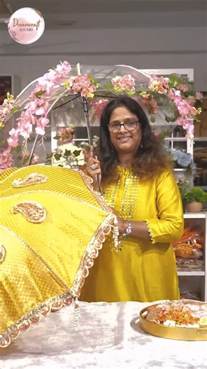Dreamcraft Studio on Instagram: "✨ Umbrellas that turn every celebration into a stunning visual moment ✨ From vibrant floral umbrellas to beautifully crafted ethnic umbrellas, I design each piece to add charm to your celebrations. Perfect for mehendi, haldi, entries, photo corners, stage setups and home festivities — lightweight, reusable and made to match your theme. And yes, I ship worldwide so you can style your celebrations from anywhere 🌍 📍5 Gurusaday Dutta Road, Flat 3A WhatsApp: +91 810