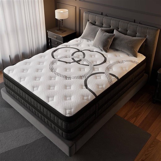 GREOO Twin Size Mattress 10" Hybrid Mattress in a Box Gel Memory Foam and Pocket Springs with Motion Isolation, Medium Firm, Pressure Relief, CertiPUR-US® & OEKO-TEX® STANDARD 100 Certified