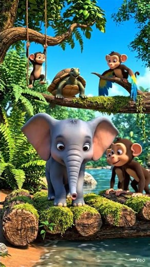 🐘🎈 Baby elephant’s balloon flies away! Watch the fun adventure 💖✨