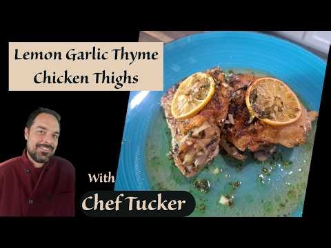 Lemon Garlic Thyme Chicken Thighs | Easy One-Pan Mediterranean Dinner
