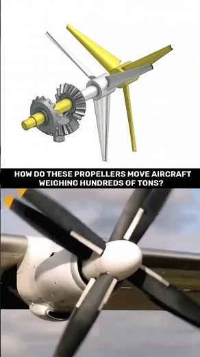 How Do These Propellers Move Aircraft Weighing Hundreds of Tons?#engineering #aeroplane #technology