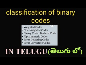 Classification of binary codes / easy way to remember|| IN TELUGU ||digital electronics|| ECET,BTECH