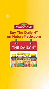 Nature Made developed The Daily 4™ to make it easy to know the four foundational supplements that are important to take each day. †These statements have not been evaluated by the Food and Drug Administration. These products are not intended to diagnose, treat, cure or prevent any disease. | Nature Made