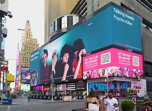 45K views · 1.1K reactions | Thank you @YouTubeMusic for the support! Talking Heads with official music video for Psycho Killer in Times Square. #YouTubeMusic | Talking Heads | Facebook
