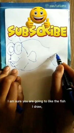 I Draw a Funny Big-Eyed Fish 🐟👀 | Easy & Cute Art #fishdrawing