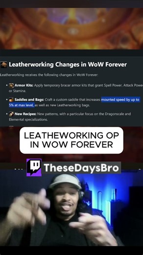 WoW Forever Leatherworking = OP