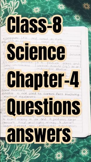 Science chapter 4 Questions and answers/class 8/ combustion and flame 🔥