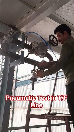 Pneumatic Test in T/F Line 4 kg pressure Test #Pneumatictest#thermicfluid#pipeline