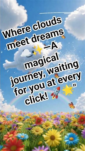 🌤️ Cloud's Magical Dance Over a Rainbow Meadow 🌸🦋✨#viral #uoloadshorts #viralshort