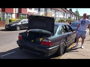 Bmw e38 740i Sound full exhaust system Cold start