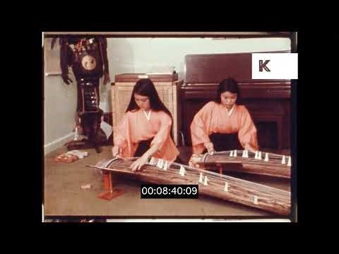 Japanese Women Playing the Koto, 1970s, 1980s, HD