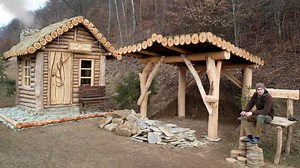 16K views · 461 reactions | Expanding the Homestead: Man Builds Massive Wooden Shed Beside Forest Cabin #outdoorcamping #outdoorcooking #survival #tent #shelter | WildWood Wanderer | Facebook