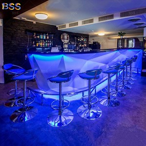 [Hot Item] Creative LED Bar Counter for Boutique Hotel Restaurant Modern Boat Shape Bar