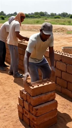interlock mud block brick ai generated video