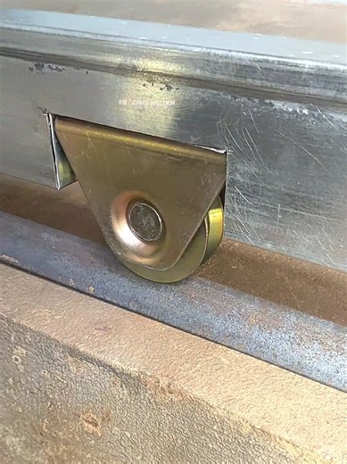 Rarely known by many people!! how a welder works in installing sliding door wheels. #welding #welder #metalwork #joining #fyp