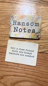 "This indie company is making an entirely new type of party game — almost no rules, and players are actually being creative, not just reading pre-written jokes off cards. Funniest game we've played all year." | Ransom Notes