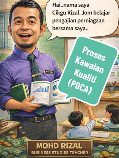 Pengajian Perniagaan STPM Semester 2 Bab 1 Pengeluaran Sub topik : Proses Kawalan Kualiti (PDCA)