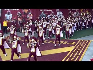 USC Trojan Marching Band coming out of the tunnel Los Angeles Memorial Colliseum 2022