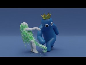 Molecular ragdolls - Rainbow Friends Blue destroys Human