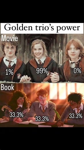 Movie vs Book: The REAL Power of the Golden Trio 🧙‍♂️📖 | Harry Potter Fans Must See! #short #viral