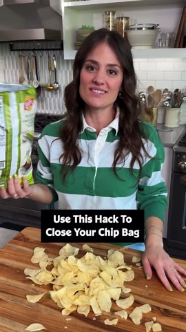 Easy chip bag storage hack without a clip