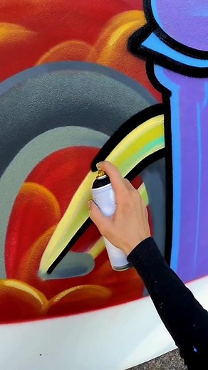 Colorful Graffiti Characters: Artistic Spray Painting and Drawing