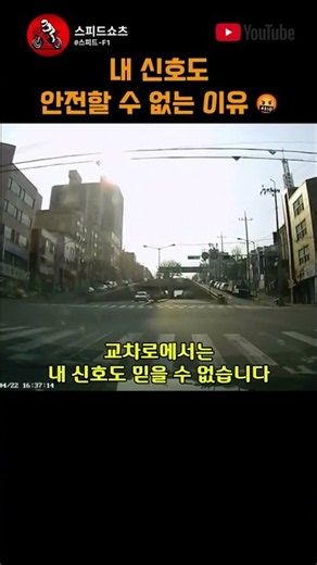 교차로에선 내 신호도 믿을 수 없는 이유 😨#교차로사고 #신호위반 #교통사고 #블랙박스 #사고영상
