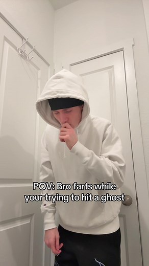 POV: Bro Farts While Trying to Hit a Ghost - Funny Ghost Prank Clip
