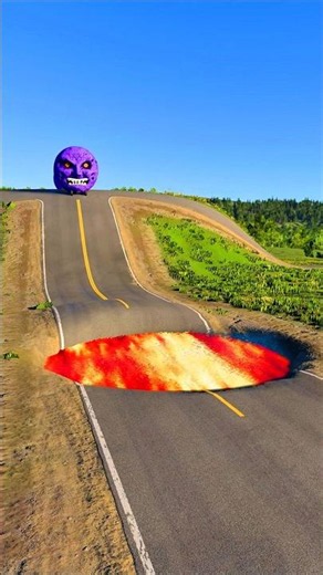 🌋 BRUTAL LAVA PIT SWALLOWS BIG & SMALL MOON CARS 💀 #2 | BeamNG.drive