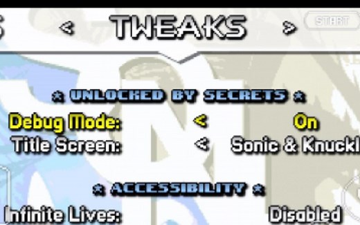 sonic3 air 完美存档的debug模式