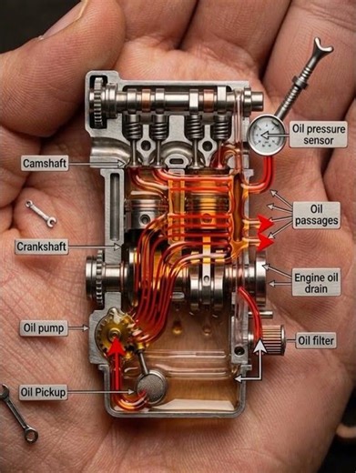 process of oil system of car #automobile #carcare #oil