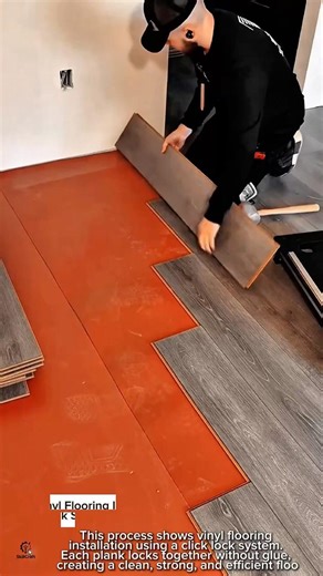 Vinyl Flooring Installation Work Tool Click Lock Plank System #worktool