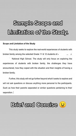 #ScopeandLimitationofthestudy #PracticalResearch1 #RESEARCH #PR1 #SampleScopeandlimitation #CHAPTER1