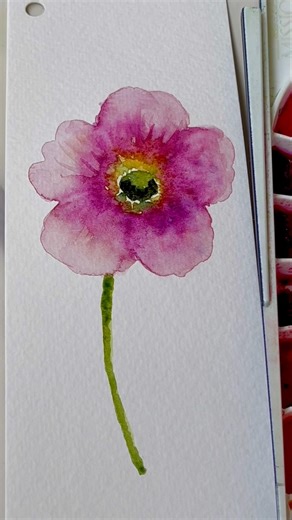 🌸🩷Easy Loose Watercolor Florals for Beginners #shorts #watercolourflowers