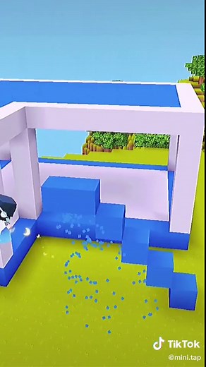Build a blue villa #miniworld #minicraft #building