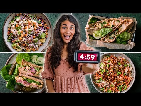 5-Minute Vegan Lunch Ideas (I timed them!)
