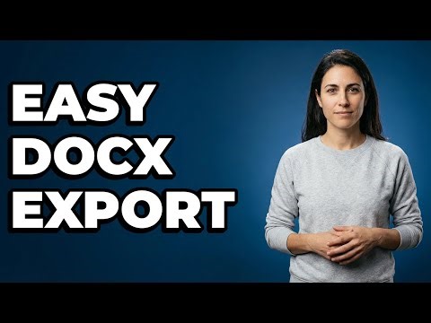 How Do I Export My Screenplay To DOCX?