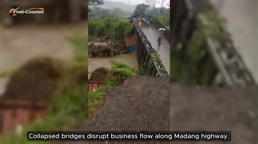 #NATIONAL: Travel between Madang, Lae, and the Highlands region has come to a standstill following the collapse of the Aumea Bridge during a heavy downpour last night. Read the full article here: ( https://www.postcourier.com.pg/flash-flood-destroys-aumia-bridge-madang-lae-highlands-highway-cut-off0900/ ) | Post Courier