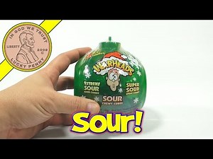 WarHeads Sour Candy Christmas Ornament - Christmas Candy Tasting Food Review